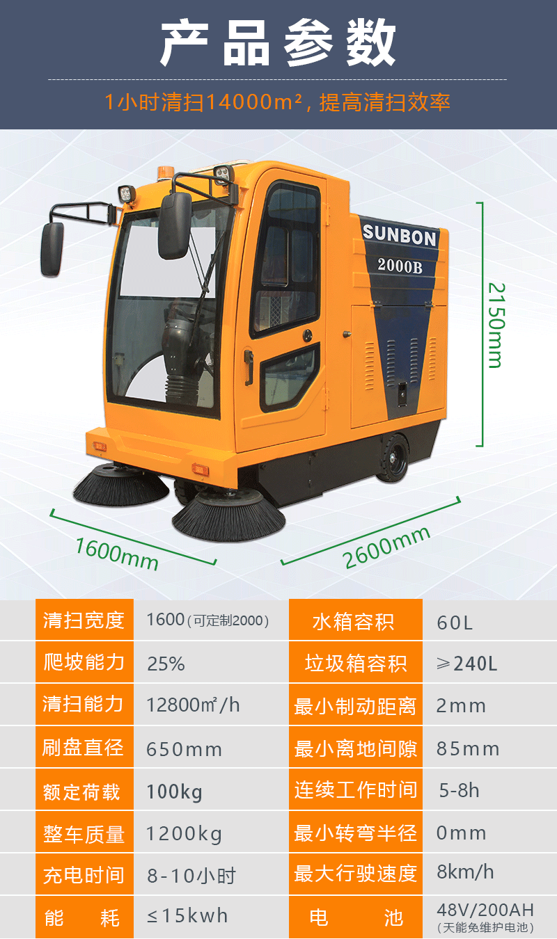 路面清掃機2000B型